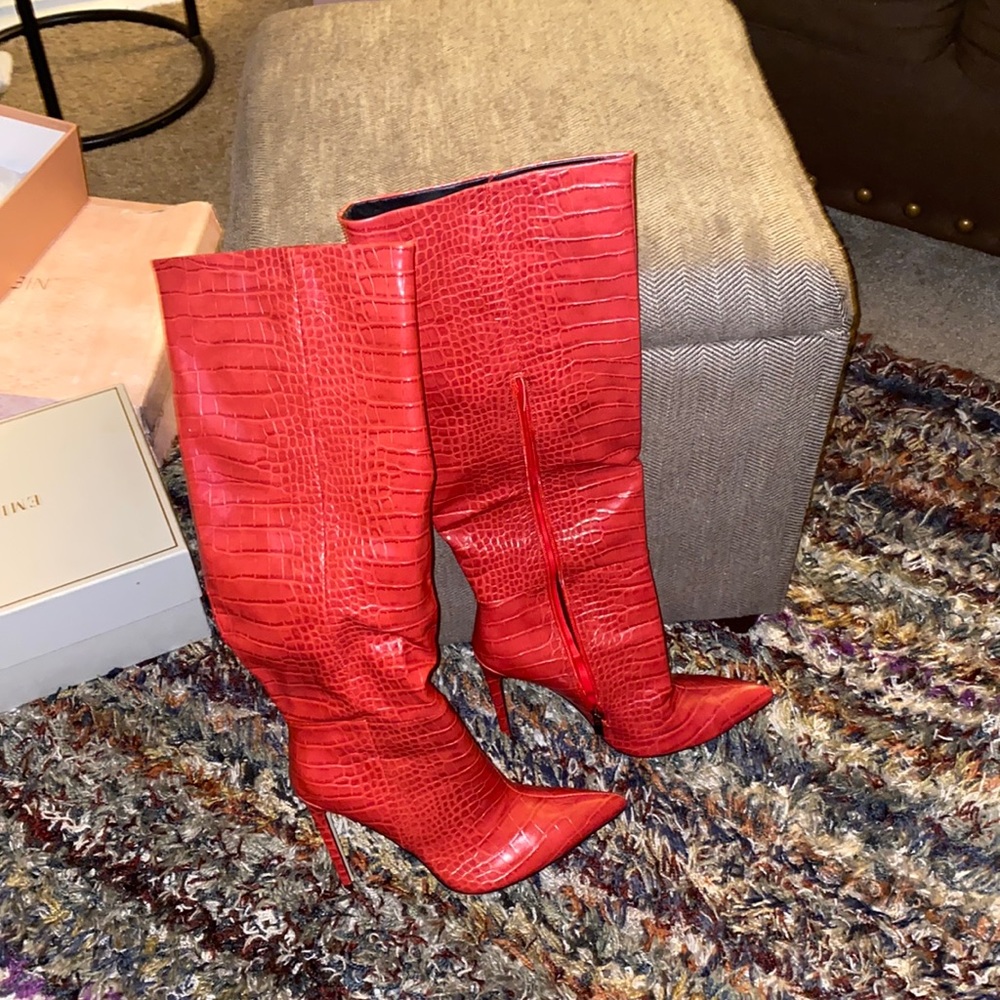 Knee high Red Croc